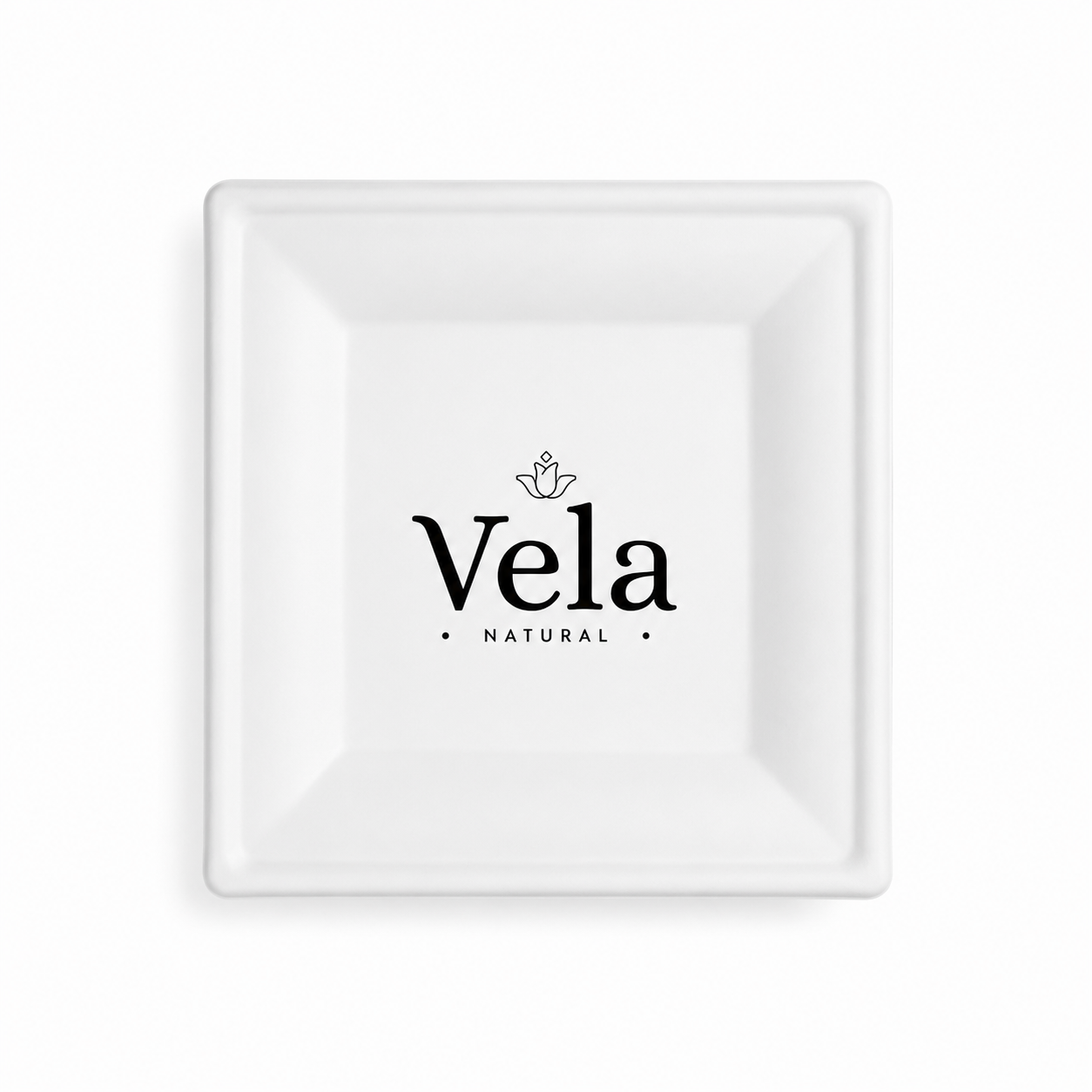 20cm (8) Compostable Square Bagasse Disposable Plates 20cm (8") Compostable Square Bagasse Disposable Plates - Image 1