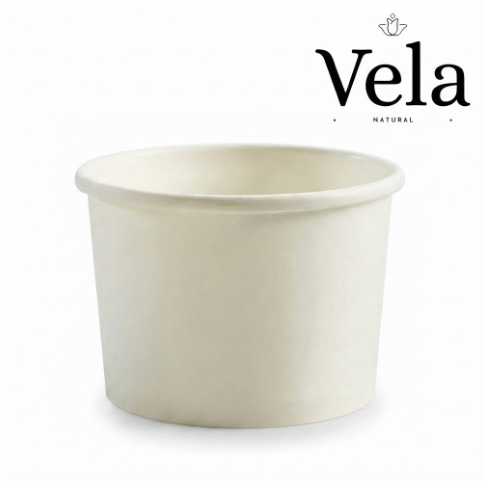 240ml8oz White Paper PLA-Lined BioBowls 240ml/8oz White Paper PLA-Lined BioBowls - Image 1
