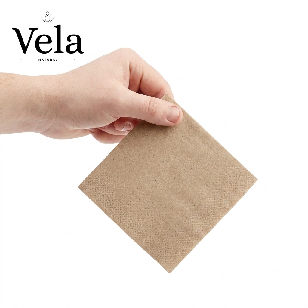 24d7f533-f049-4c24-a3a3-0c7d4b960e7c Brown 2-ply Paper Napkins - Image 1