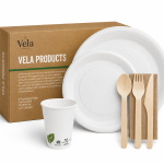 Compostable Party Plates - Disposable Plates & Cutlery Set