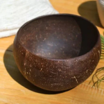 Round Polished Textured Coconut Bowls 400ml - Image 3