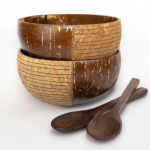 Jumbo Half Polished Natural Coconut Bowls 500ml - Image 2