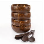 Jumbo Polished Coconut Bowls & Spoons - Reusable - Image 2