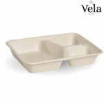 3-Compartment Natural Plant Fibre Takeaway Base