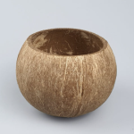 Large Semi-Polished Natural Coconut Shell Bowl 400ml - Image 2