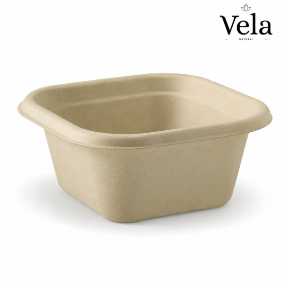 480ml Natural Plant Fibre Takeaway Base - 600carton 480ml Natural Plant Fibre Takeaway Base - 600/carton - Image 1
