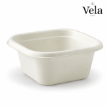 480ml White Plant Fibre Takeaway Base - 600/carton