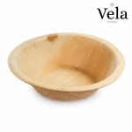 5" (12 cm) Round Compostable Palm Leaf Dessert Bowls