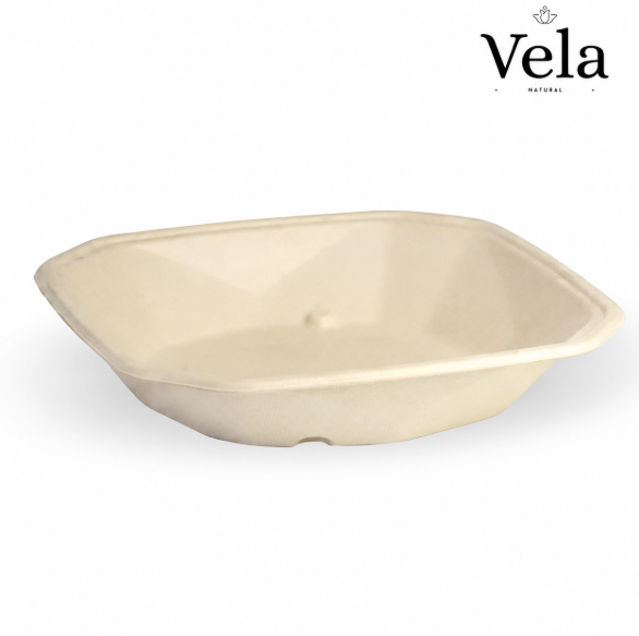 500ml Natural Plant Fibre Octa Takeaway Base - 400carton 500ml Natural Plant Fibre Octa Takeaway Base - 400/carton - Image 1