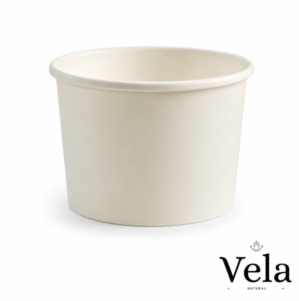 550ml16oz White Paper PLA-Lined BioBowls 550ml/16oz White Paper PLA-Lined BioBowls - Image 1