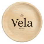 6" / 15cm Shallow Round Palm Leaf Disposable Plate