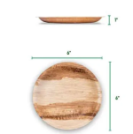 6" / 15cm Shallow Round Palm Leaf Disposable Plate - Image 3