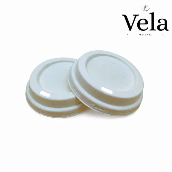 6-8oz Bagasse Lid For Paper Cup. Case Of 1000 6-8oz Bagasse Lid For Paper Cup. Case Of 1000 - Image 1