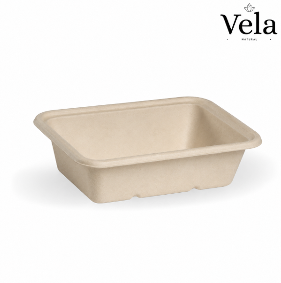 600ml Natural Plant Fibre Takeaway Base - 500carton 600ml Natural Plant Fibre Takeaway Base - 500/carton - Image 1