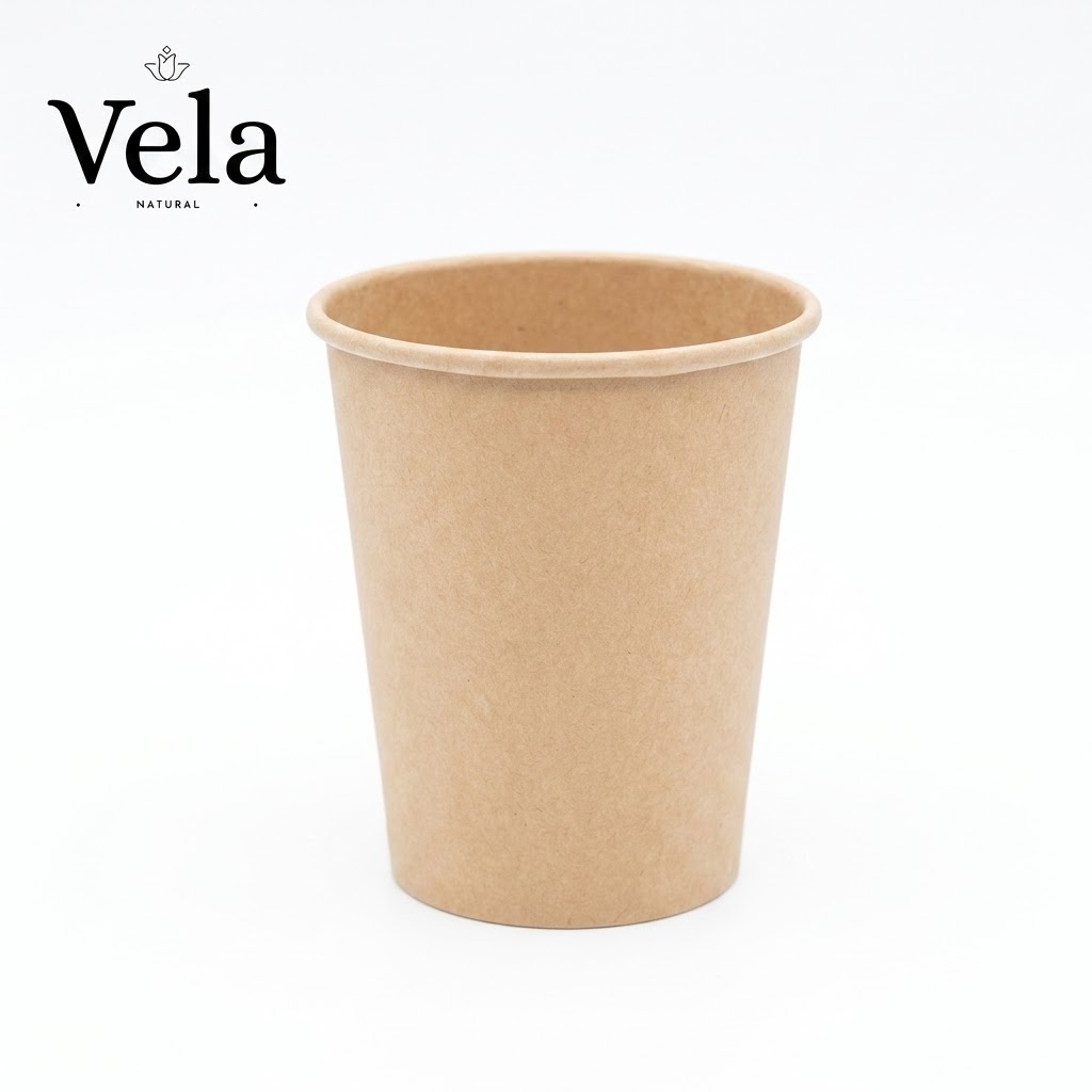 618fdd42-48c9-4142-9a4f-a50fbe055c06 12oz Single Wall Bamboo Paper Cup Kraft - Image 1