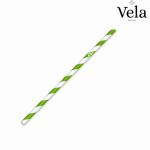 6mm Regular Green Stripe BioStraw