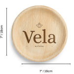 7" (18cm) Round Disposable Palm Leaf Plates - Image 3