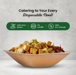 7" (18cm) Square Palm Leaf Compostable Bowls - Image 3
