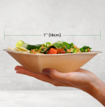 7" (18cm) Square Palm Leaf Compostable Bowls - Image 2