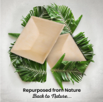 7" (18cm) Square Palm Leaf Compostable Bowls - Image 5