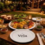 7" Disposable Strong Round Bagasse Plate - Image 3