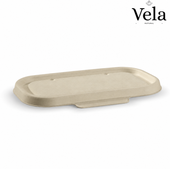 750 & 1,000ml Natural Plant Fibre Takeaway Lids 750 & 1,000ml Natural Plant Fibre Takeaway Lids - Image 1