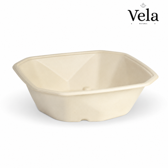 750ml Natural BioCane Octagonal Takeaway Base 750ml Natural BioCane Octagonal Takeaway Base - Image 1