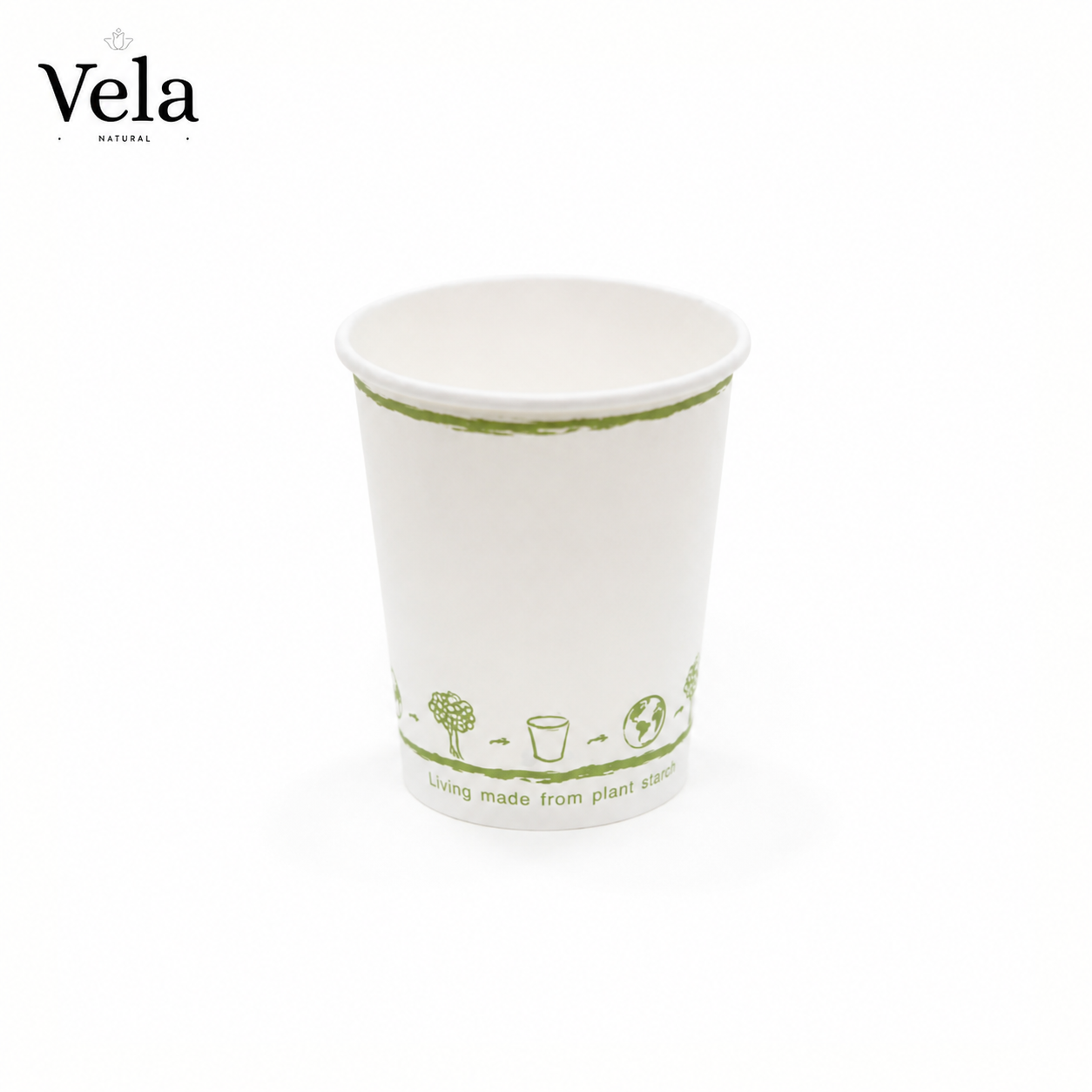 7fbe23fc-ddf9-468b-9d9d-bc12511e559e 12oz Double Wall White Compostable Paper Cup - Large - Image 1