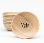 8" (20cm) Large Compostable Round Bamboo Bowls - Image 3