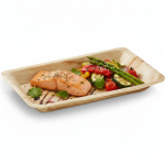 8" (20cm) Rectangle Disposable Wooden Tray - Image 2