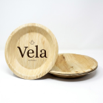 8" (20cm) Round Palm Leaf Disposable Plates