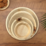 8" (20cm) Round Palm Leaf Disposable Plates - Image 3