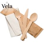 4 in 1 Wooden Disposable Cutlery Pack