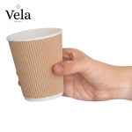 8oz (225ml) Kraft Ripple Recyclable Coffee Cups