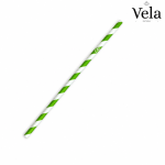 8mm Regular Green Stripe BioStraw