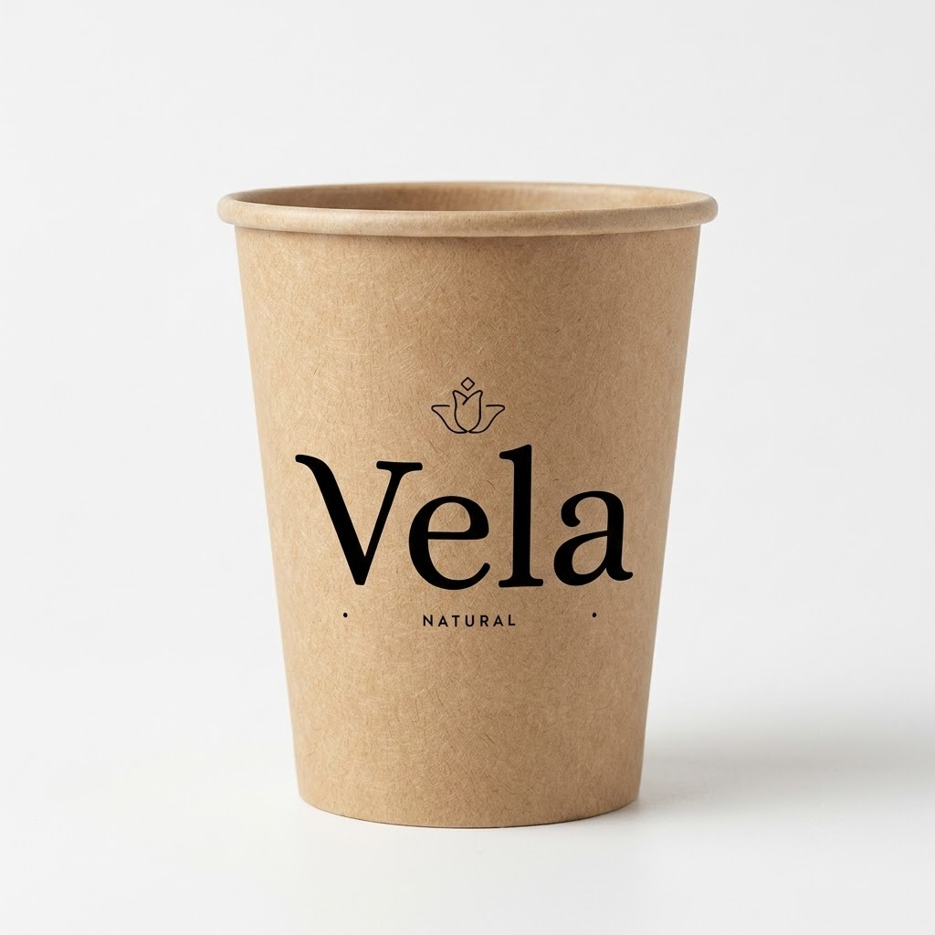 8oz Single Wall Bamboo Paper Cup Kraft 8oz Single Wall Bamboo Paper Cup Kraft - Image 1