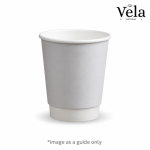 8oz White Double Wall Compostable Hot Cups