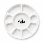 9 Compartment Thali Bagasse Plate - Extra Large 12" Disposable Plates
