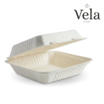 9x9x3" White BioCane Clamshells