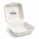 Disposable Burger Box - 6" x 6" Large White