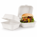 Disposable Burger Box - 6" x 6" Large White - Image 3