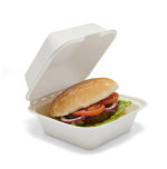 Disposable Burger Box - 6" x 6" Large White - Image 2