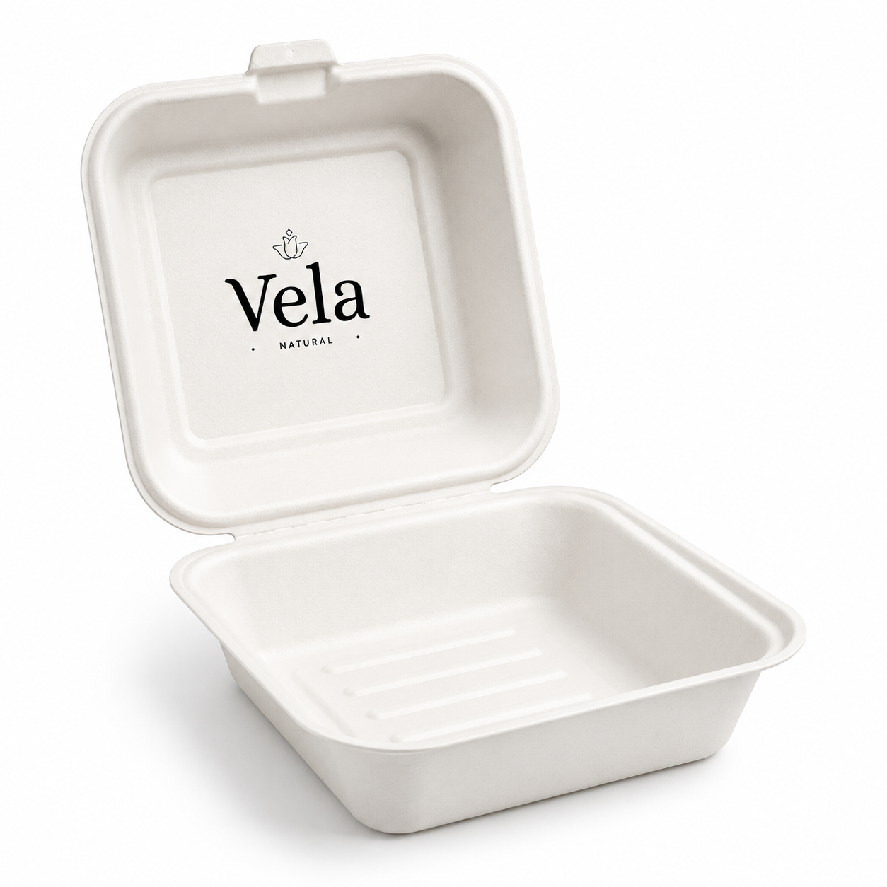 Disposable Burger Box - 6 x 6 Large White Disposable Burger Box - 6" x 6" Large White - Image 1