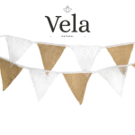 Jute White Lace Bunting