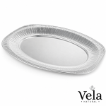 Large 43cm Oval Foil Platters Silver