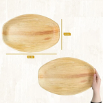 Large Oval 14" x 10" (35cm x 25cm) Palm Serving Trays - Image 3