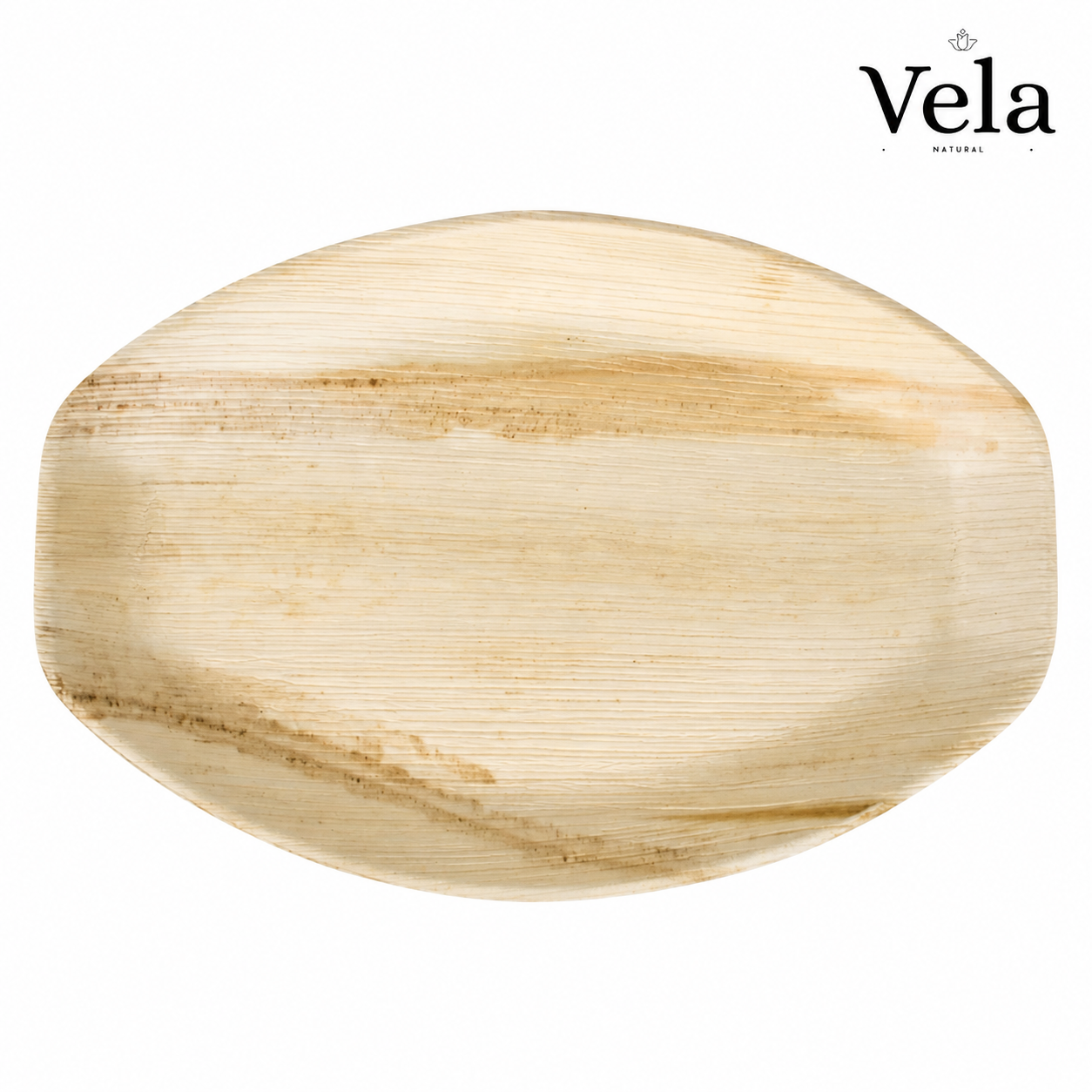 Large Oval 14 x 10 (35cm x 25cm) Palm Serving Trays Wholesale Large 15" x 10" Palm Leaf Serving Platters - Image 1