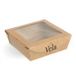 Medium Kraft PLA-Lined Window Salad Boxes