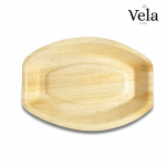 Medium Oval 11" x 7" (28cm x 19cm) Disposable Bamboo Serving Tray