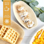 Medium Oval 11" x 7" (28cm x 19cm) Disposable Bamboo Serving Tray - Image 4